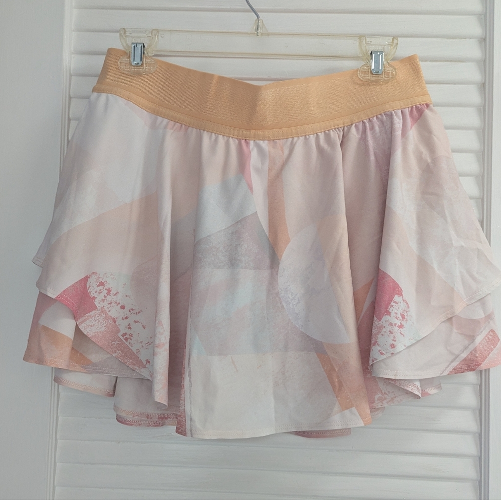 Lululemon Court Rival Tennis Skirt In Peach/Pink - Size 10